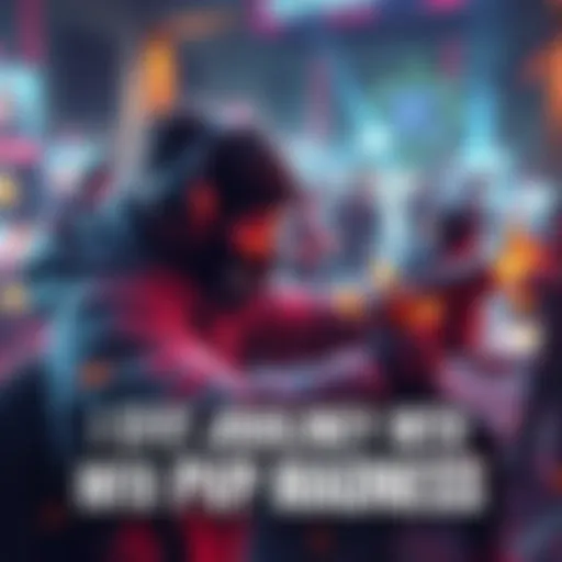 Player in intense PvP battle A fierce player engaged in a high-stakes Player vs. Player match, showcasing their skills and passion for gaming with a focus on competitive gameplay.