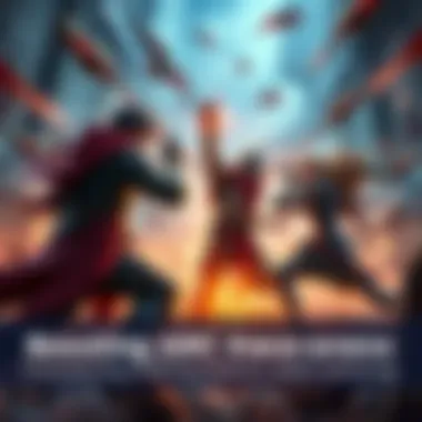 PvP Battle Scene Players engaged in a heated PvP battle with heightened ARC awareness, showcasing strategic moves and teamwork.