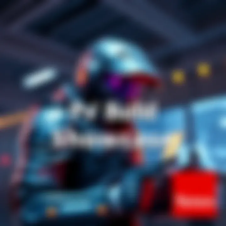 PvP Gaming Build Showcase A gamer wearing advanced armor, strategizing for PvP battles in a futuristic setting.