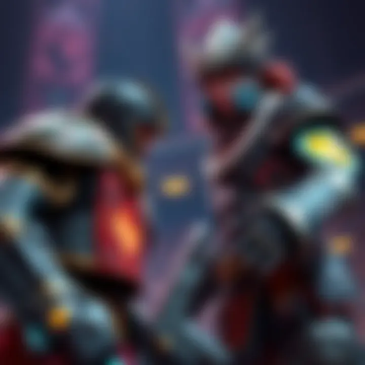 PvP Nerfs Impact A tank character in armor facing off against a bleed build fighter in a PvP arena, showing tension between their abilities after nerfs
