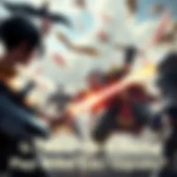 PWS2 Game Characters in Action Two characters from PWS2 engaging in a lively battle scene, showcasing the game's graphics and action. Players discuss the game's updates in the background.