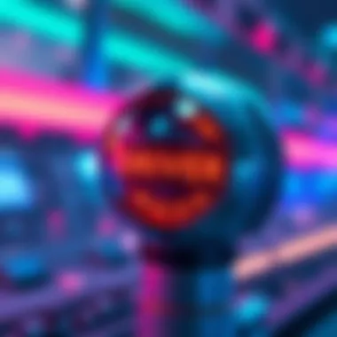 A close-up of a high-tech device labeled Pylon Driver, showcasing its sleek design and advanced features, set against a vibrant background.