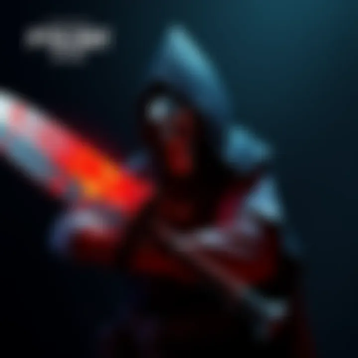 Pyramid Head character with a large blade in a dark environment of Dead by Daylight