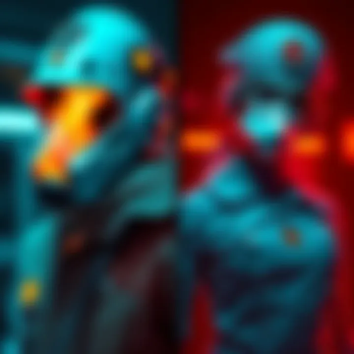 Pyro and Nurse skins comparison Side-by-side images showing Pyro's mask and Nurse's outfit, highlighting similarities in design and themes