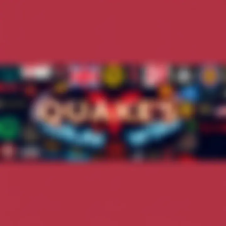A collage of fan-made logos and discussions about Quake 5's potential name change, showing community excitement