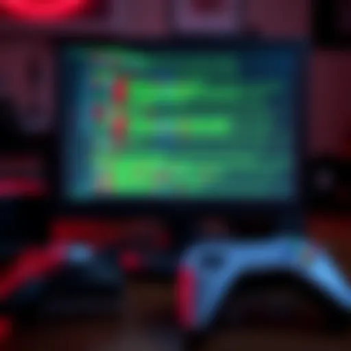 A computer screen showing code for the unreleased Dreamcast port of Quake, with a Dreamcast console and controller in the background.