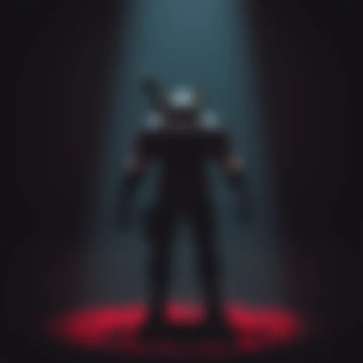 A classic video game character from Quake, rendered in retro graphics, standing boldly in a dark, pixelated environment.