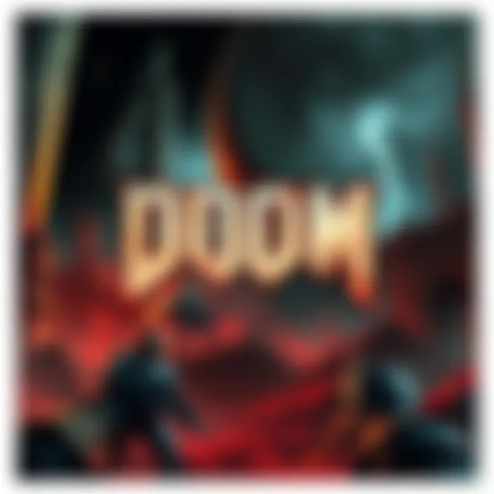 Artwork featuring the transformation of Quake into Doom the Dark Ages, showcasing new characters and dark environments.