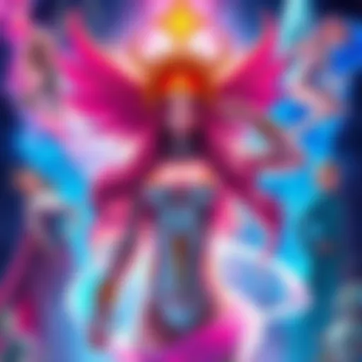 A vibrant scene showcasing characters and visuals from Queen Of Venus by Flavor Foley and Signalis, featuring colorful backgrounds and dynamic poses.