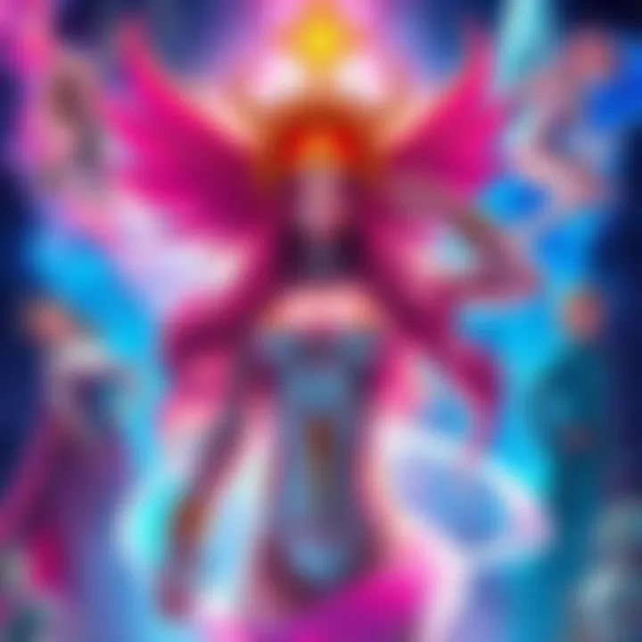 A vibrant scene showcasing characters and visuals from Queen Of Venus by Flavor Foley and Signalis, featuring colorful backgrounds and dynamic poses.