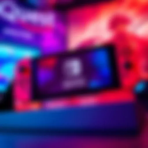 A graphic showing Quest console sales outperforming Nintendo Switch 2 on Amazon, with sales figures and a gaming theme background.