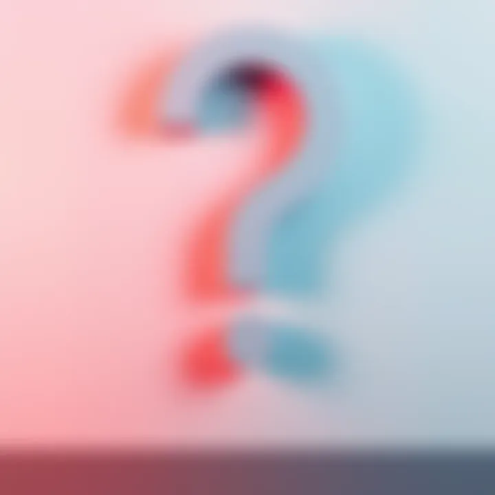 A close-up view of a large question mark symbol against a plain background, representing curiosity and inquiry.