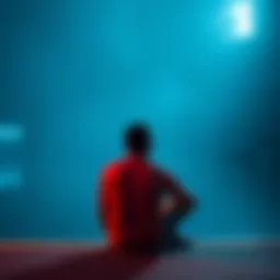 Quiet Reflection A person sits in silence, deep in thought after a recent event, surrounded by a calm atmosphere.