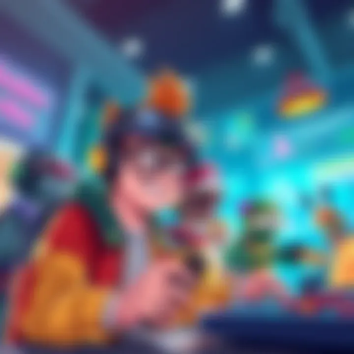 A colorful illustration showing favorite characters like Brendan and Flaming Crotch Guy from a popular game