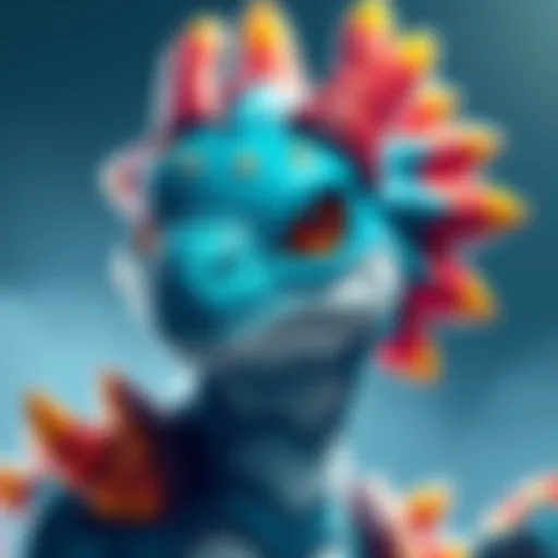 Image of the Qurupeco character from Meme Hunter, showcasing its unique features and vibrant colors.