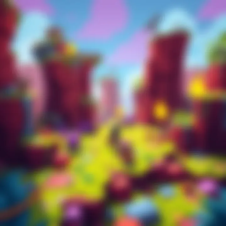 A colorful scene from Rabi Rabi featuring the main character exploring a vibrant world with enemies and obstacles around.