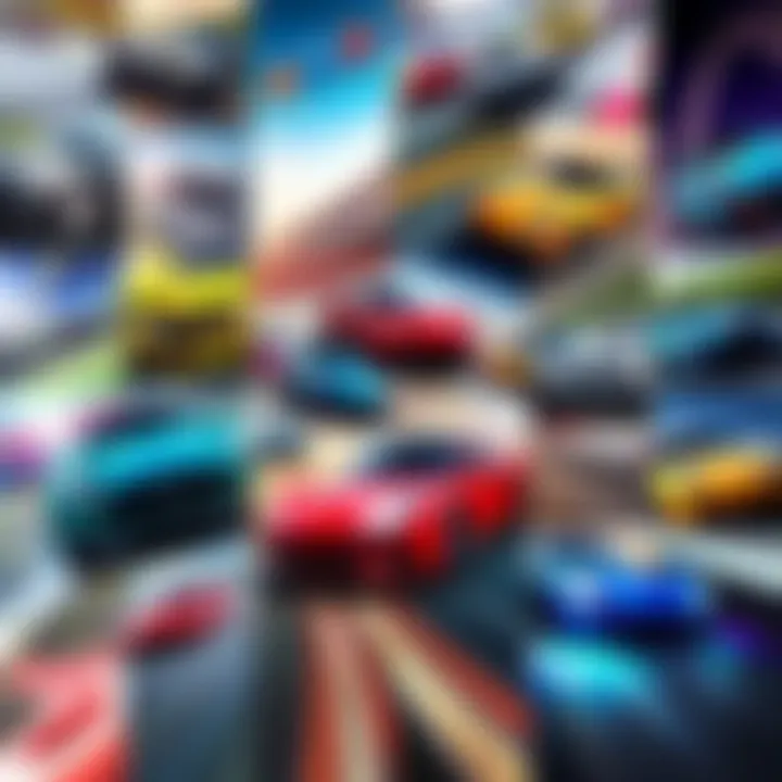 A vibrant collage of popular racing game covers for PS3 featuring cars and tracks