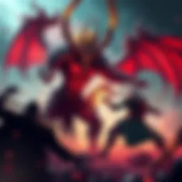 Radagon in Battle A fierce battle scene featuring Radagon, showcasing his powerful stance and delayed attacks against a player character in Elden Ring.