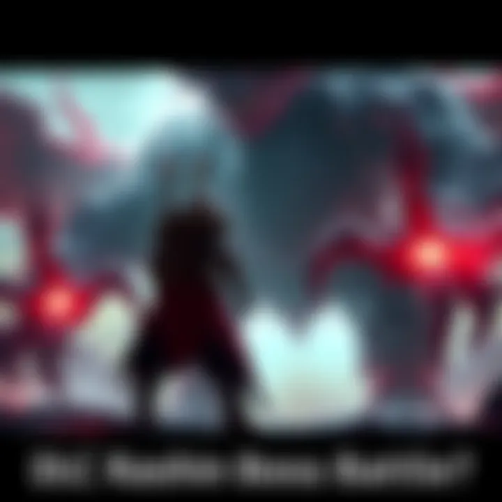 A player character facing the imposing figure of Radahn, the final boss, in an intense battle scene, showcasing his massive size and powerful stance.