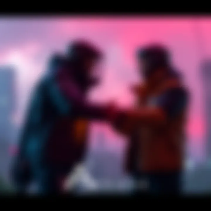 Raf shakes hands with Arkane developers, signaling a new partnership in game development.
