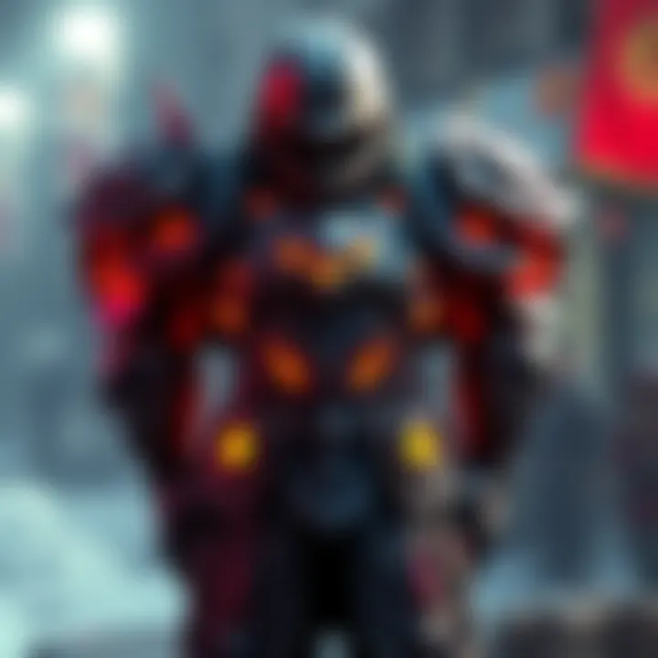 A character standing with incomplete raid armor set, showing gaps where vital pieces should be, reflecting players' frustration.
