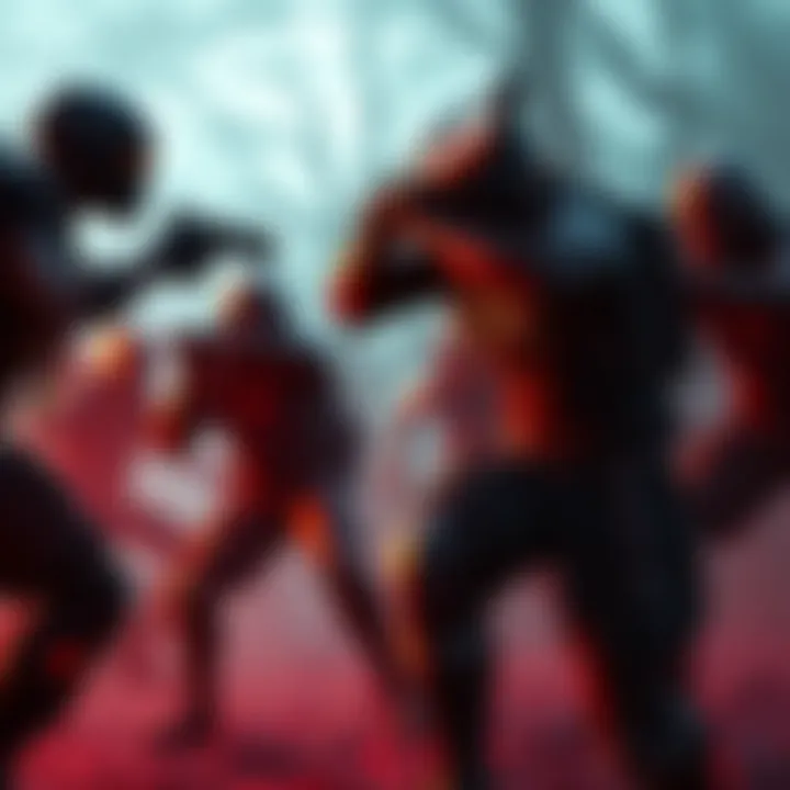 A co-op gameplay scene from Raid Mode showing characters fighting zombies together, illustrating team play and action elements of the game