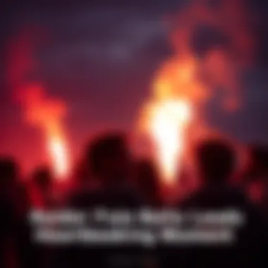 A group of people reacts emotionally as a flare lights up the night sky, signaling an unexpected event related to Raider Flare bait.