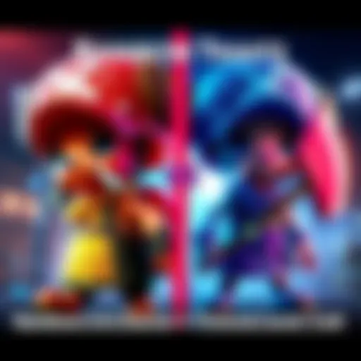 Side-by-side view of rainbow crit chance trait and rainbow pickaxe level trait applied to Chopper in a game setting