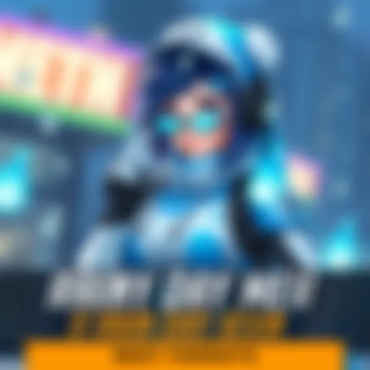 A character resembling Mei from Overwatch wearing a cute rainy day outfit with raindrops and clouds around her