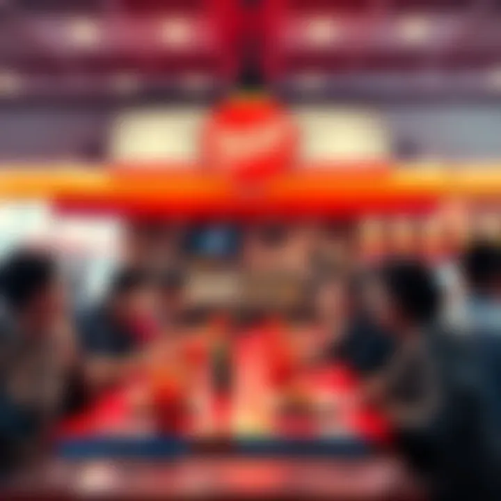 Group of people sitting at a table enjoying their meals at Raising Cane's restaurant