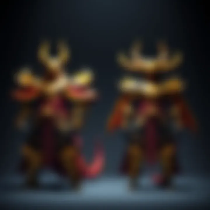 Rajang and Deviljho Armor Sets Display of Rajang and female Deviljho armor sets in Monster Hunter, showcasing their designs and styles.