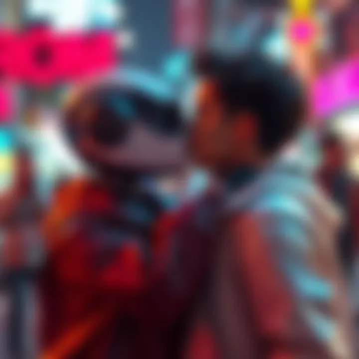 Rakai shares a kiss with a young man, sparking AI discussion on social media trends.