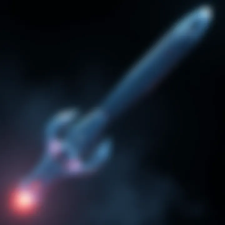 Illustration of the Rake Angle weapon with a futuristic design, set against a dark background, symbolizing its potential return.