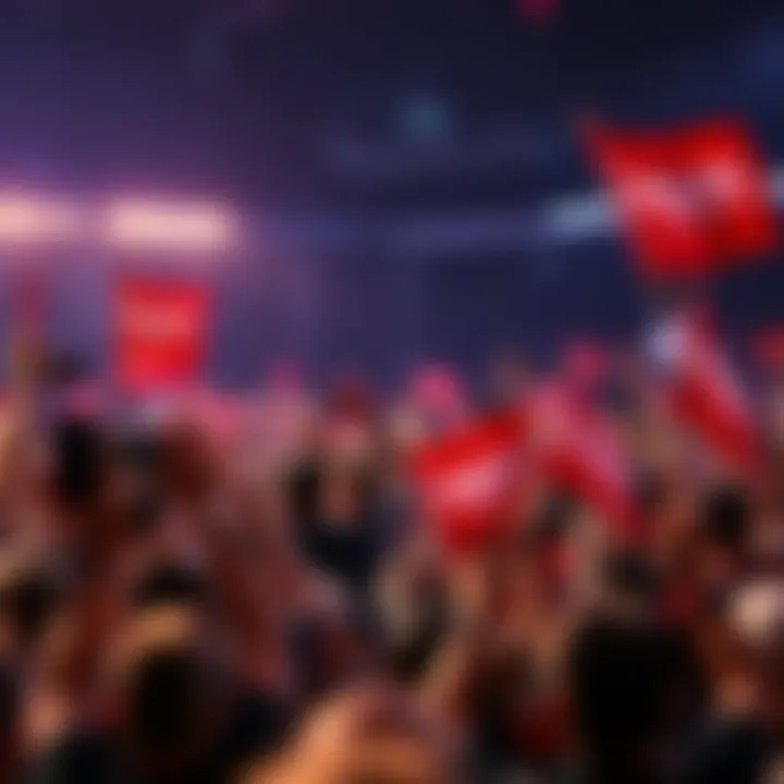 Rally for Political Party A crowd of supporters holding banners at a political rally in 2025, showing enthusiasm for a rising political party.