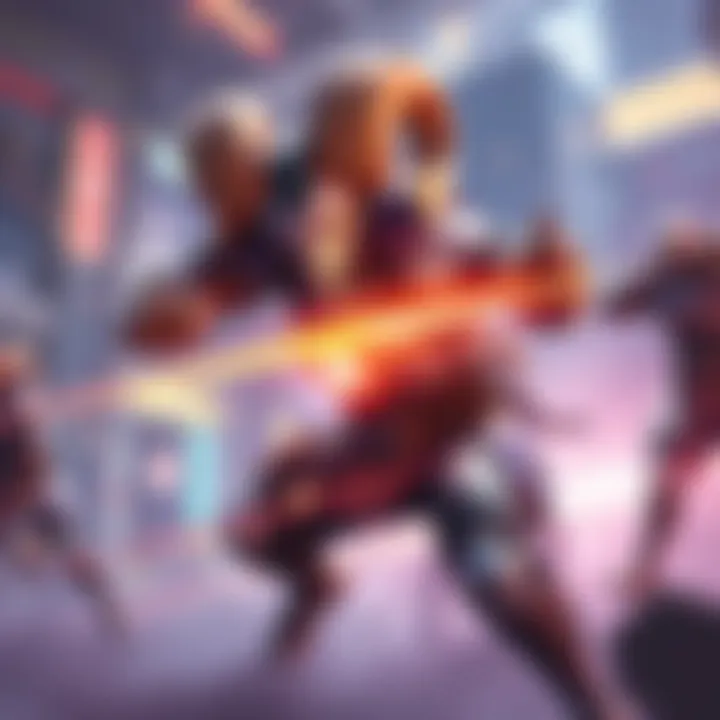 Ram demonstrating a new blocking ability with a posture bar, while teammates are receiving a speed boost in an action-packed gameplay scene.