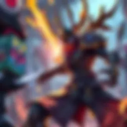 Ramattra, the character, showing his abilities in a gaming environment with players discussing buffs