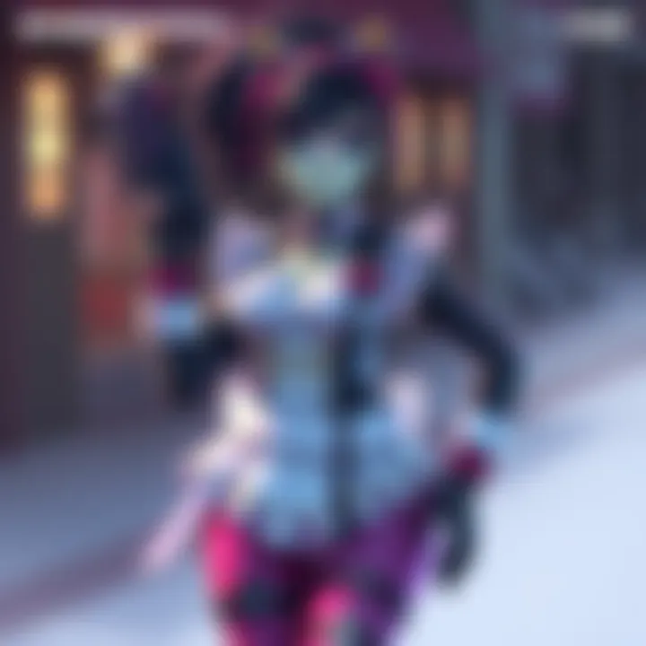 Concept art of Ramattra in a maid outfit, showcasing a stylish uniform and accessories