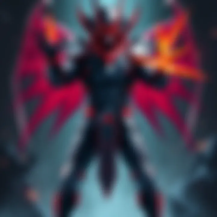 Ramattra showcasing his nemesis form with a strong defensive stance, ready to block ultimate attacks.