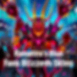 Ramattra in vibrant new skins, showcasing his design and colors, with fans reacting excitedly around him