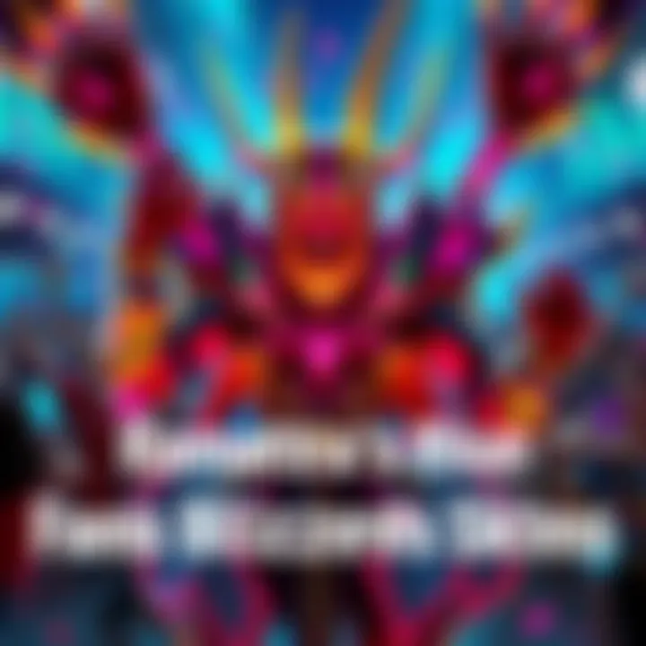 Ramattra in vibrant new skins, showcasing his design and colors, with fans reacting excitedly around him