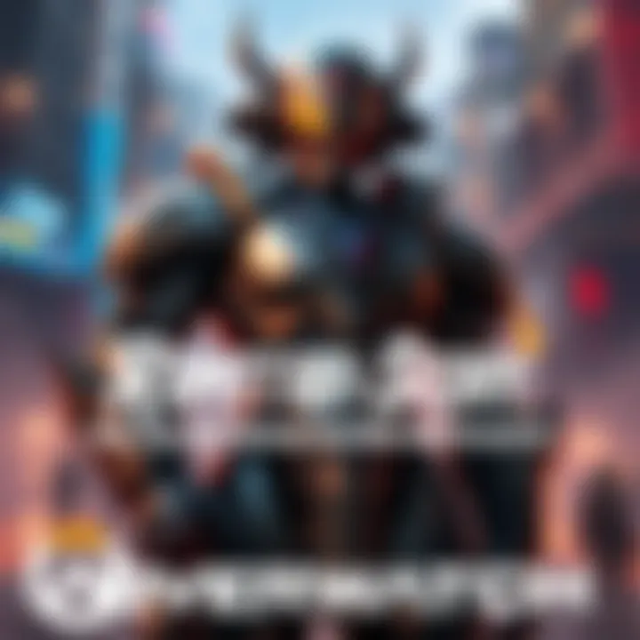 Ramattra stands in an intense pose, showcasing his robotic features and armor, with a backdrop of a futuristic cityscape, reflecting the controversy over his character development.