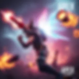 Apex Legends character Rampart using her ultimate ability, unleashing destructive firepower in a tense battle scene