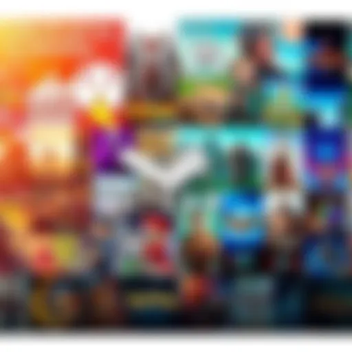 A colorful collage of various game covers showcasing different genres available on Steam.