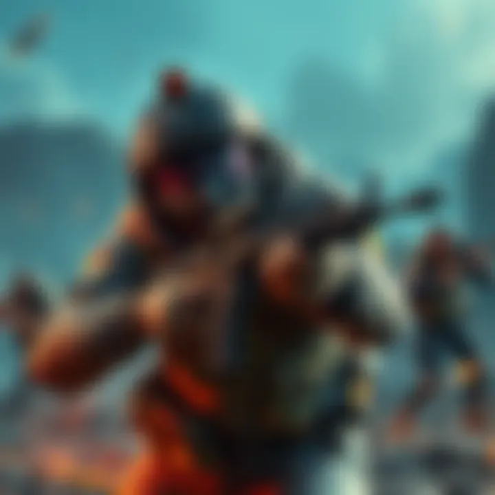 A skilled ranged killer character aiming at a survivor in a gaming landscape, highlighting competitive gameplay and strategy