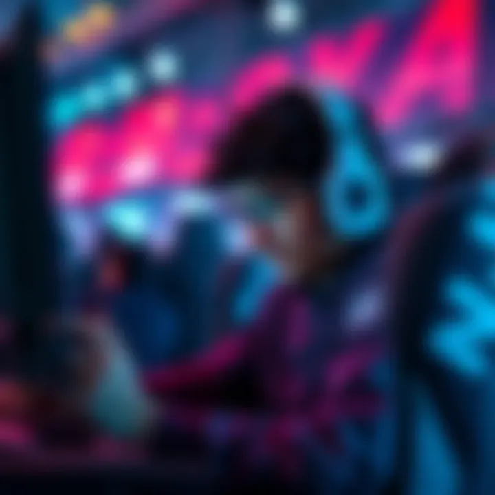 Ranked Knockout Gameplay A player focused on the screen during a ranked knockout match, showing determination and engagement.