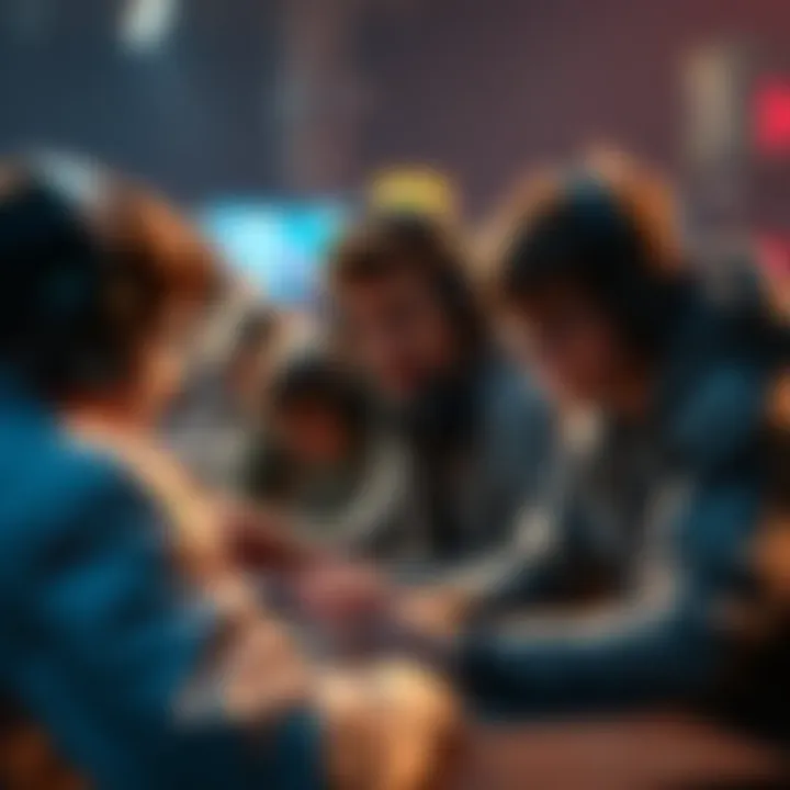 A competitive gaming scene showing frustrated players in a match with unrealistic opponents