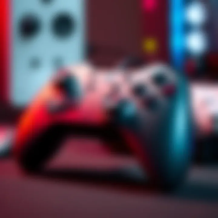 Rare Controller for Collectors A close-up view of a rare gaming controller showcasing its unique design and features, emphasizing its condition with no drift.