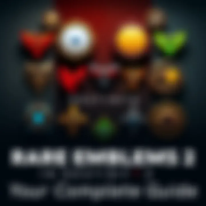 Collection of unique emblems from Destiny 2 displayed on a background related to the game