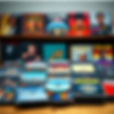 Rare CD Collection A collection of rare CDs displayed on a table, showcasing various album covers and titles.