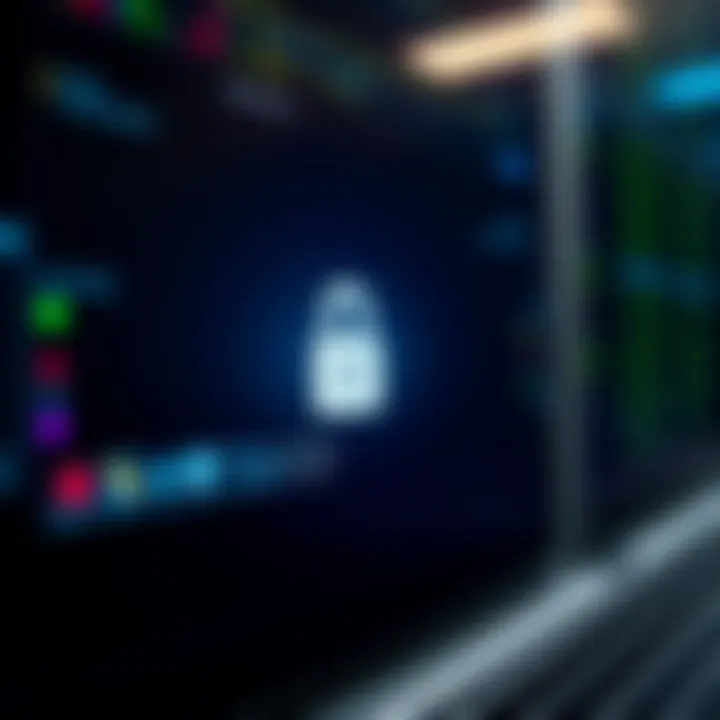 A close-up of a unique icon on a computer screen, indicating something unusual happening on a server.